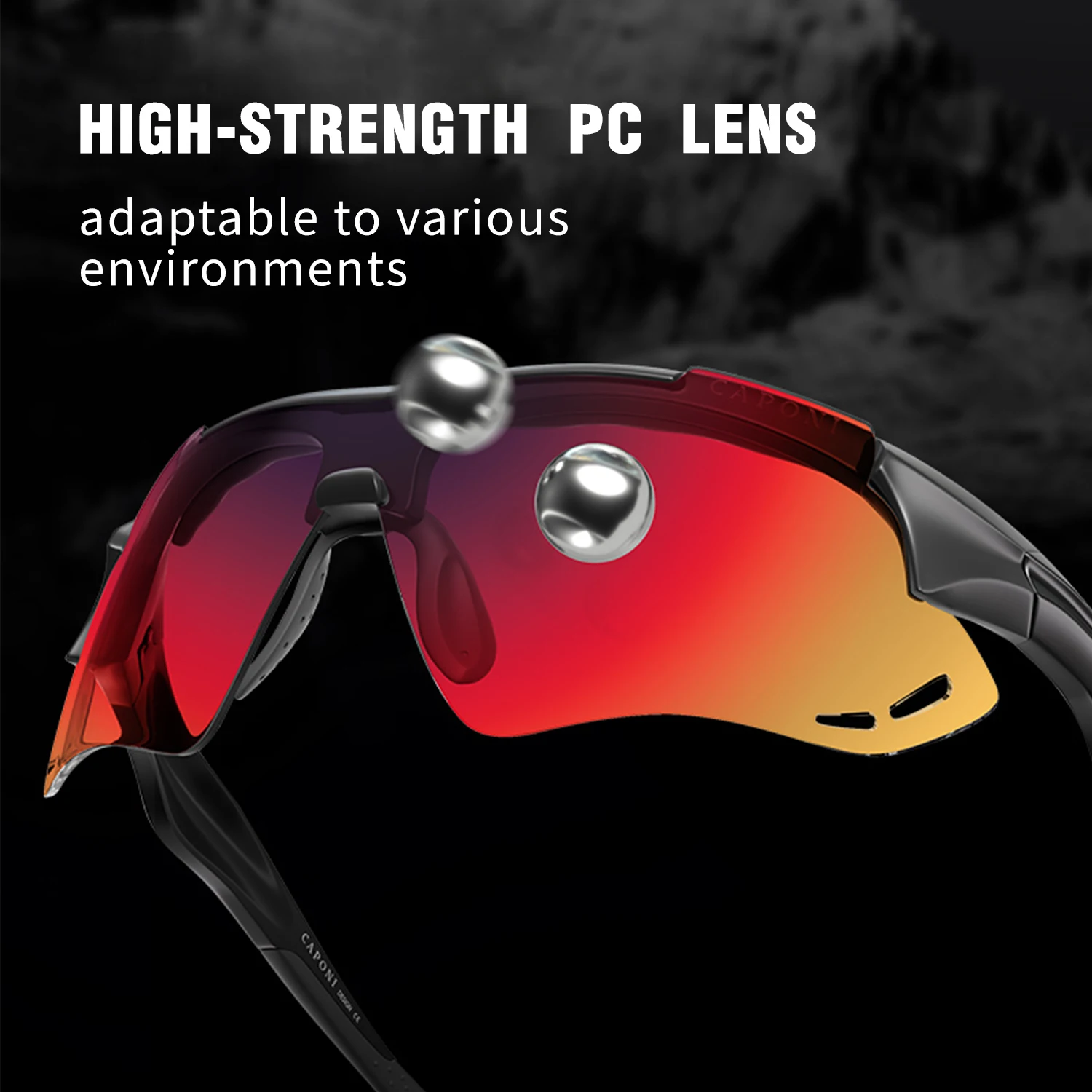 Caponi Discoloration Sports Sunglasses For Men Cycling Driving fishing Glasses 100% UV Protection Band TR90 Frame
Caponi Discoloration Sports Sunglasses For Men Cycling Driving fishing Glasses 100% UV Protection Band TR90 Frame