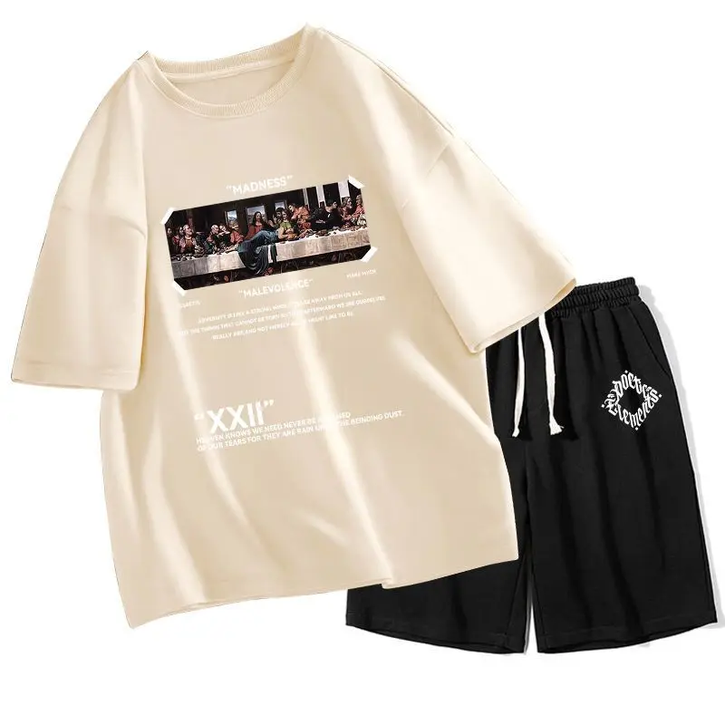 Подростковая футболка с короткими рукавами в европейском и американском стиле, повседневный спортивный костюм для школьников, красивая верхняя одежда, лето
Подростковая футболка с короткими рукавами в европейском и американском стиле, повседневный спортивный костюм для школьников, красивая верхняя одежда, лето