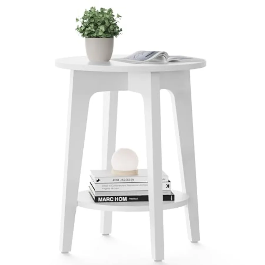 MAEZO Collection - Side Table 2-Tier Small Round End Table Nightstand with Tapered Legs Curved Transitions for Small Spaces Liv
MAEZO Collection - Side Table 2-Tier Small Round End Table Nightstand with Tapered Legs Curved Transitions for Small Spaces Liv