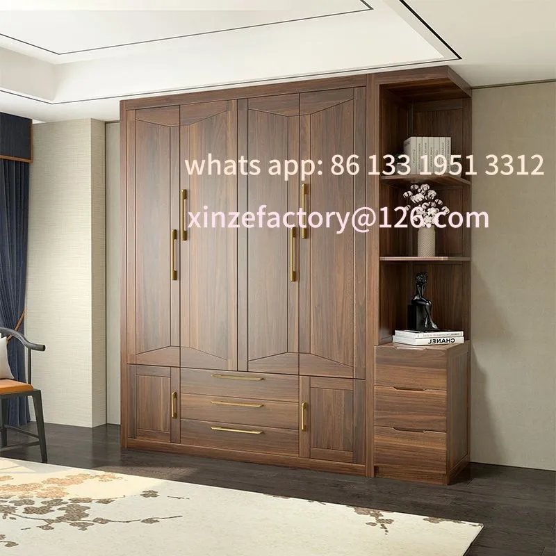 Customizable new Chinese pure solid wood wardrobe bedroom open panning wardrobe modern home
Customizable new Chinese pure solid wood wardrobe bedroom open panning wardrobe modern home