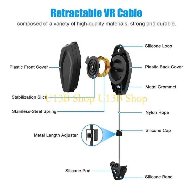U13B Система управления кабелями Выдвижной потолочный шкив для Oculus 2/Rift/Rift S Link Cable
U13B Система управления кабелями Выдвижной потолочный шкив для Oculus 2/Rift/Rift S Link Cable