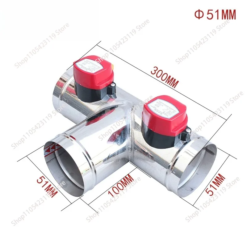 AC 220V Stainless Steel Electric 3-Way Air Valve Actuator, T Type Duct Damper with 51-200mm Adjustment for Ventilation Control
AC 220V Stainless Steel Electric 3-Way Air Valve Actuator, T Type Duct Damper with 51-200mm Adjustment for Ventilation Control