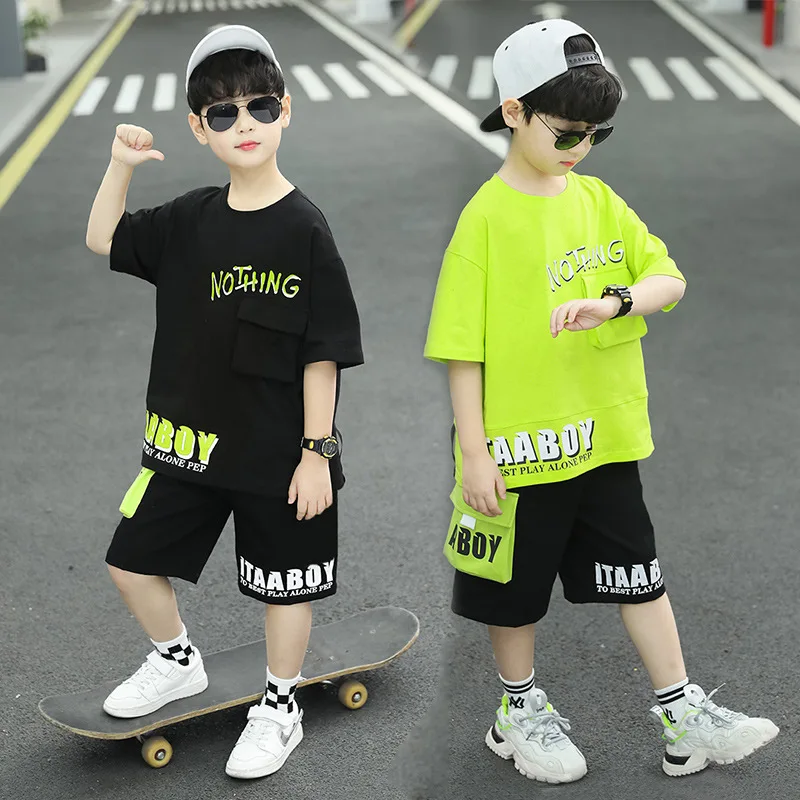 Summer Kids Boys T-Shirt+Shorts 2-Piece Set Letter Printing Children Teen Loose Comfortable Sports Casual Clothes 4-14 Years Old
Summer Kids Boys T-Shirt+Shorts 2-Piece Set Letter Printing Children Teen Loose Comfortable Sports Casual Clothes 4-14 Years Old