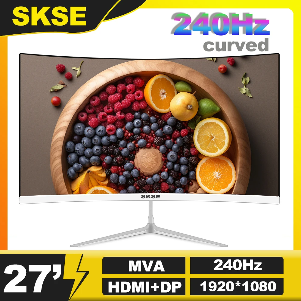 SKSE 27 дюймов 240 Гц изогнутый игровой монитор HDR 1MS Freesync компьютерный Настольный дисплей MVA панель экран HDMI/DP белый
SKSE 27 дюймов 240 Гц изогнутый игровой монитор HDR 1MS Freesync компьютерный Настольный дисплей MVA панель экран HDMI/DP белый
