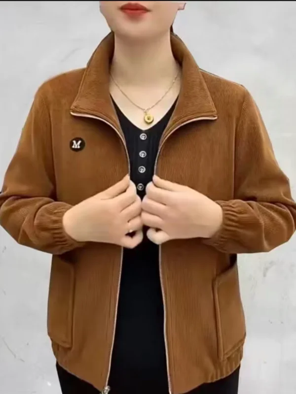 Lightweight Zipper Velvet Jacket Short Casual Outerwear for Middle-Aged And Elderly Women Comfortable Loose Fit Spring Fashion
Lightweight Zipper Velvet Jacket Short Casual Outerwear for Middle-Aged And Elderly Women Comfortable Loose Fit Spring Fashion
