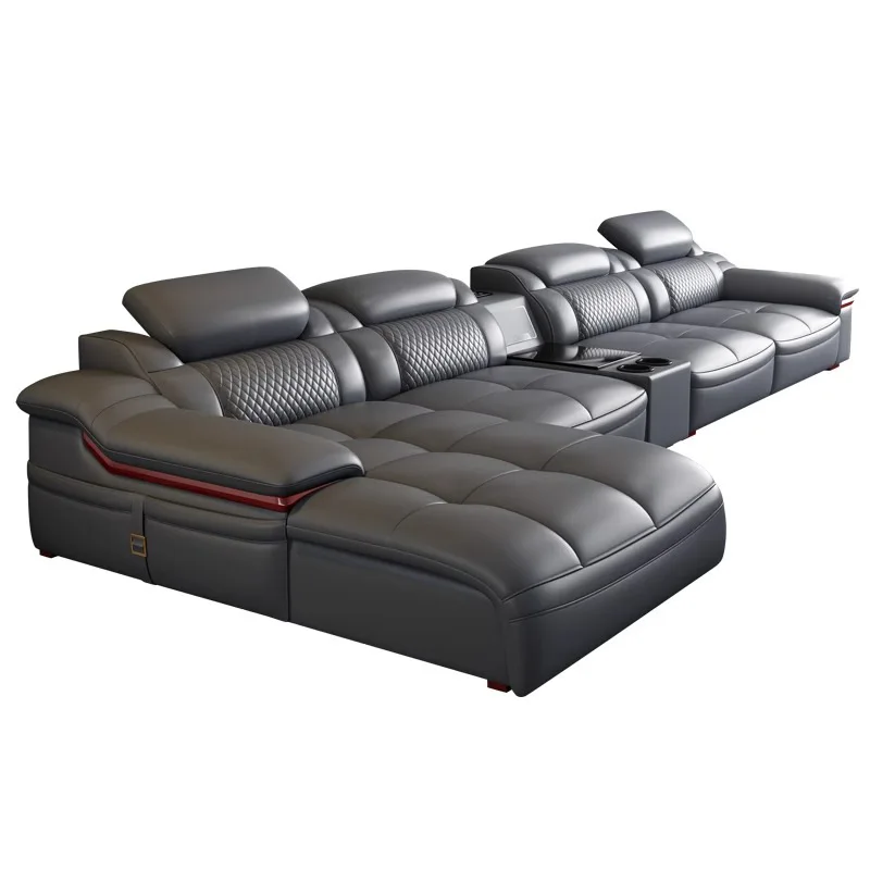 Modern simple leather sofa, first-layer cowhide living room size apartment sofa
Modern simple leather sofa, first-layer cowhide living room size apartment sofa