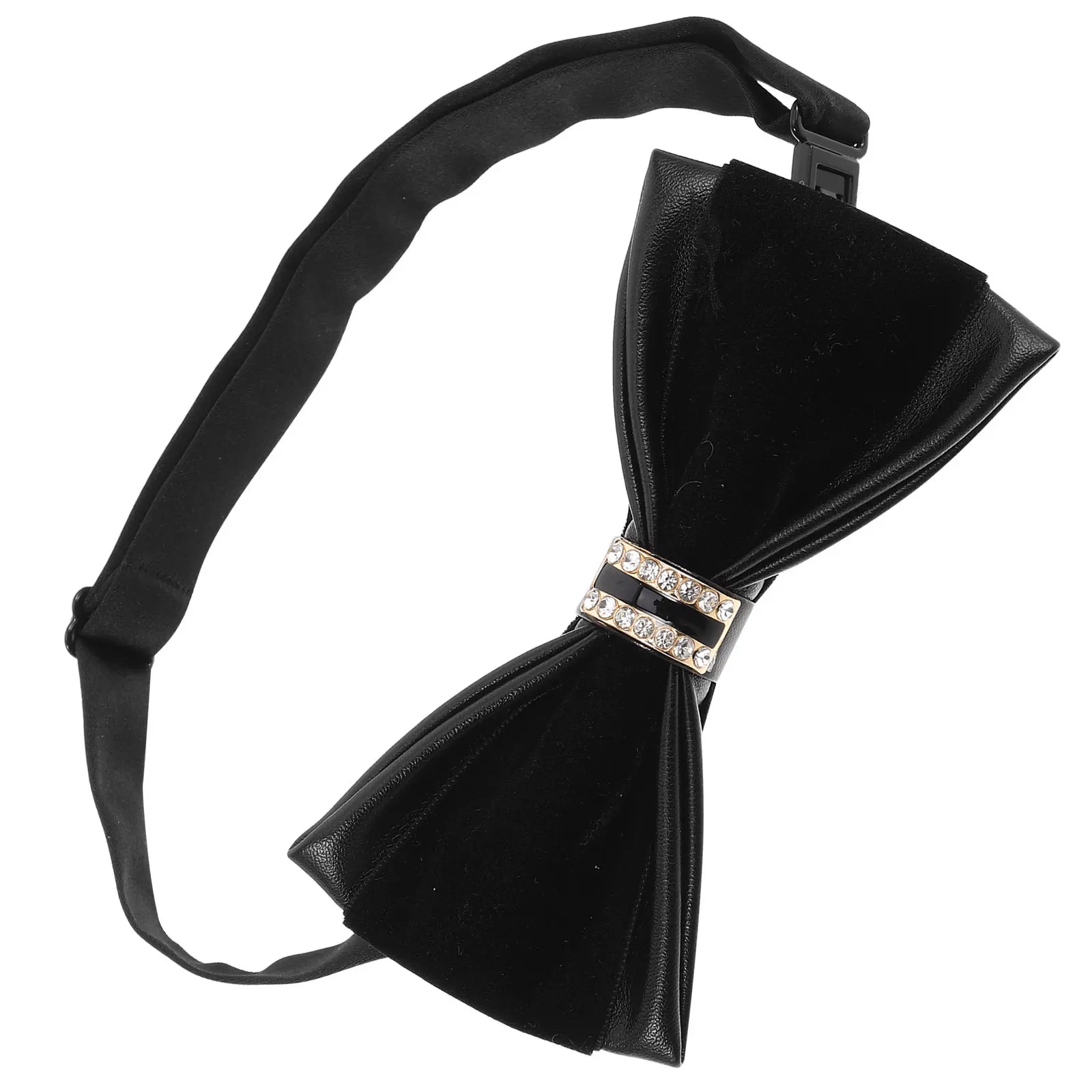 Men Black PU Rhinestone Bow Tie Pre Tied British Style Formal Wedding Party Suit Accessories Elegant Sparkly Neck Tie
Men Black PU Rhinestone Bow Tie Pre Tied British Style Formal Wedding Party Suit Accessories Elegant Sparkly Neck Tie