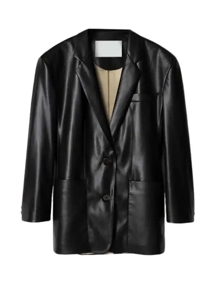 ZMEENNA Single-breasted PU Leather Split Solid Color Notched Highstreet Fashion Women's Blazers 2024 Autumn Winter New ZM286
ZMEENNA Single-breasted PU Leather Split Solid Color Notched Highstreet Fashion Women's Blazers 2024 Autumn Winter New ZM286