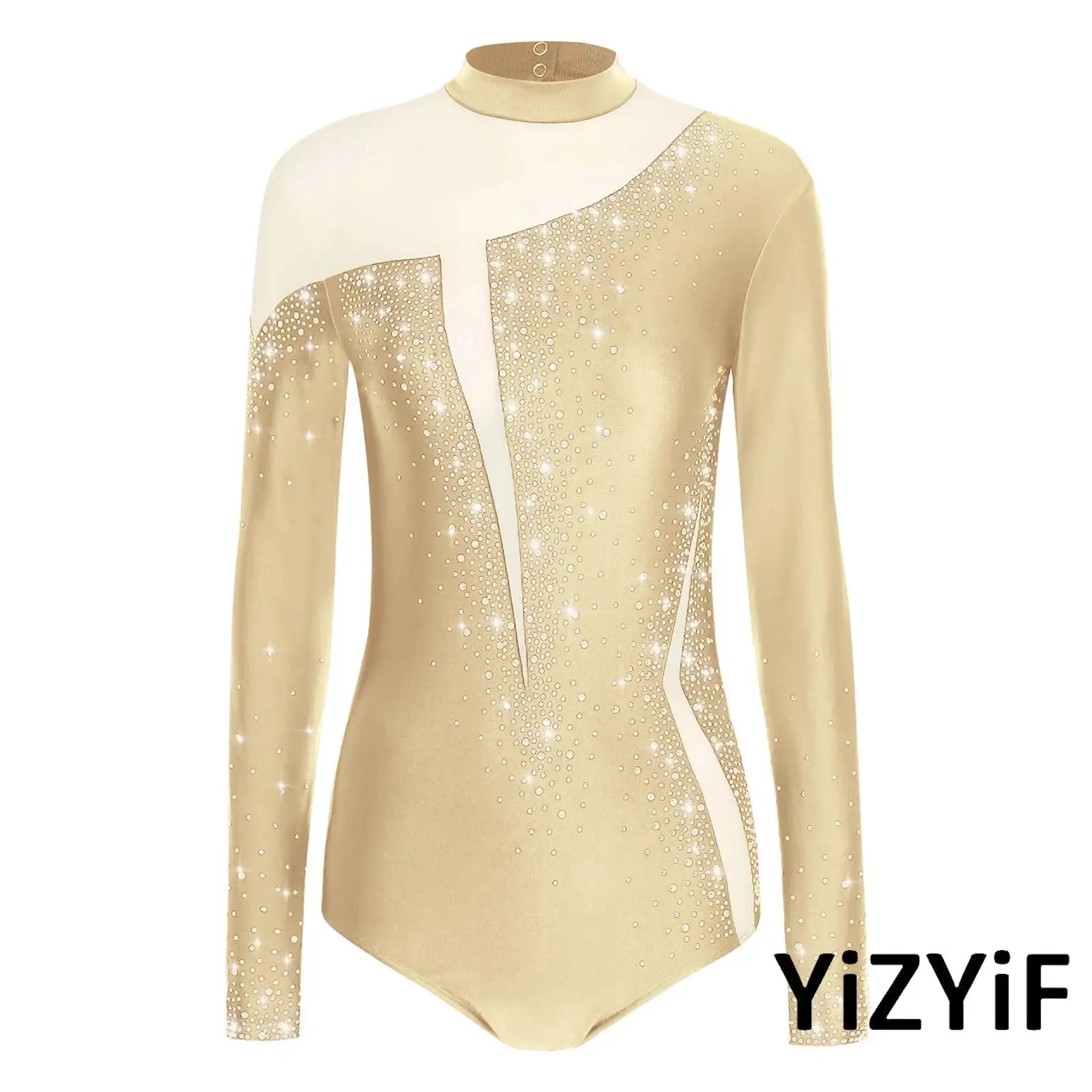 Women Lyrical Gymnastics Dancewear Rhinestones Ballet Latin Dance Leotard Long Sleeve Sheer Mesh Bodysuit for Ice Skating Dance
Women Lyrical Gymnastics Dancewear Rhinestones Ballet Latin Dance Leotard Long Sleeve Sheer Mesh Bodysuit for Ice Skating Dance
