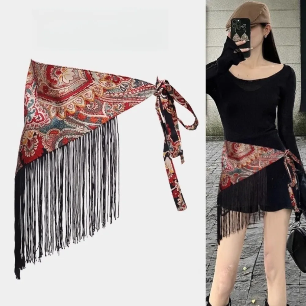 Korean Chinese Style Triangular Waist Belt Tassel Printing Trim Butt Curtain Ethnic Style Y2K Triangular Waistband Jazz Dance
Korean Chinese Style Triangular Waist Belt Tassel Printing Trim Butt Curtain Ethnic Style Y2K Triangular Waistband Jazz Dance