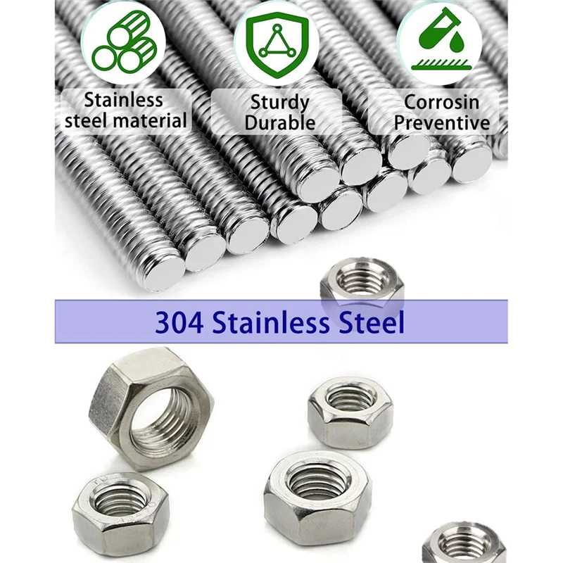 12Pcs M4 8/32 Inch Threaded Rods Kit For Beads, Fully Threaded Rods And Studs With 6Pcs Colorful Crystal Knobs, Threaded Rod Kit
12Pcs M4 8/32 Inch Threaded Rods Kit For Beads, Fully Threaded Rods And Studs With 6Pcs Colorful Crystal Knobs, Threaded Rod Kit