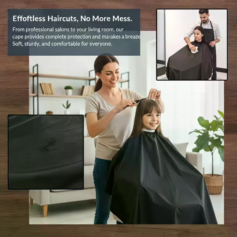 Black Salon Barber Cape For Men Women Hair Cutting Cape Hairdressing Cape Hair Cut Apron Hair Shampoo Dye Tools Accessories
Black Salon Barber Cape For Men Women Hair Cutting Cape Hairdressing Cape Hair Cut Apron Hair Shampoo Dye Tools Accessories