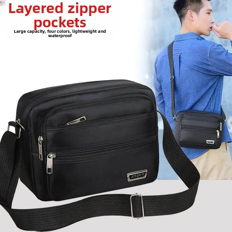 Oxford Cloth Men's Shoulder Bag Zipper Crossbody Wallet Casual Style Multi-Layer Youth Backpack Flat Bottom Soft Handle
Oxford Cloth Men's Shoulder Bag Zipper Crossbody Wallet Casual Style Multi-Layer Youth Backpack Flat Bottom Soft Handle