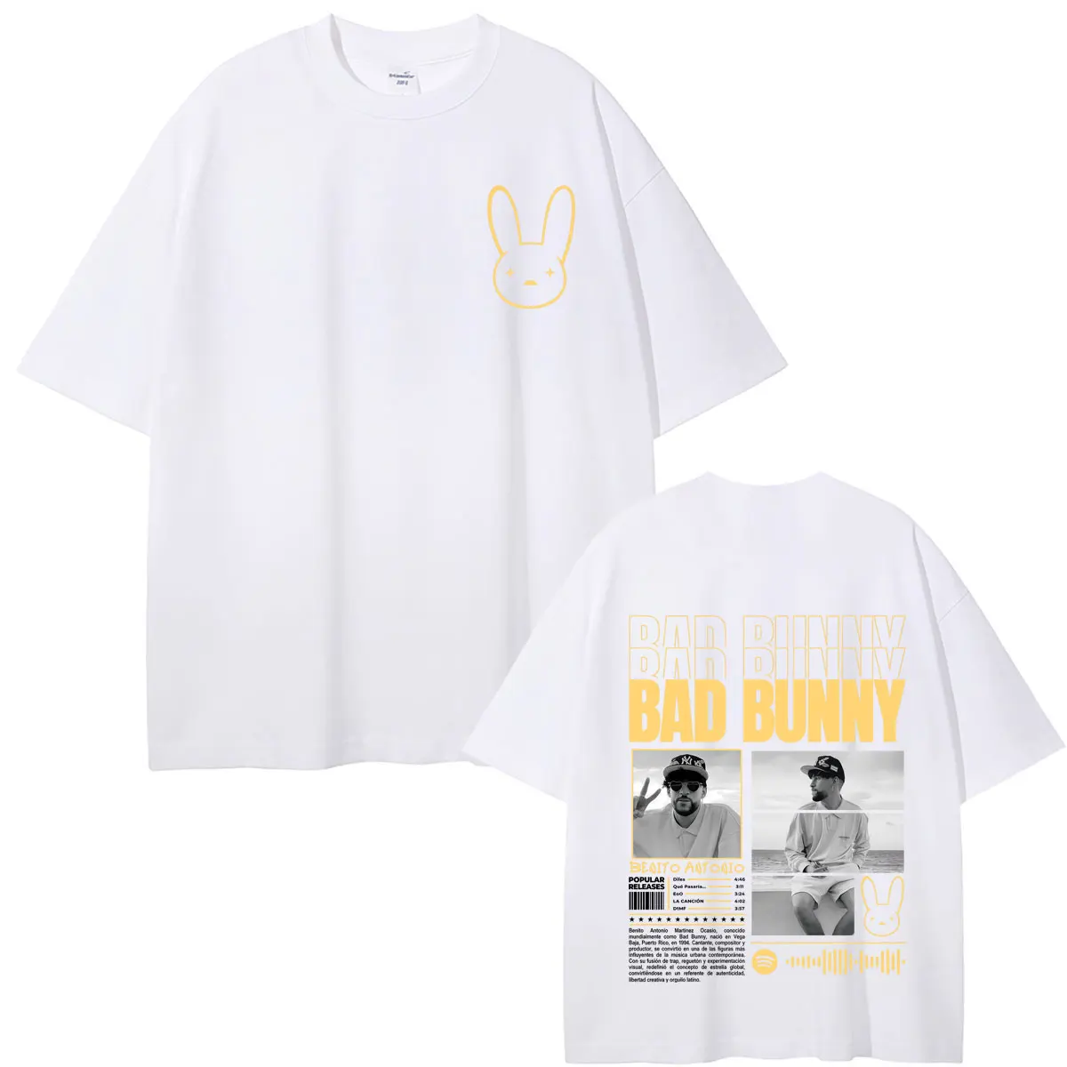 Rapper Bad Bunny T-shirt Debi Tirar Mas Fotos DTMF Merch T Shirts Men Women High Quality Soft Cotton Tshirt Male Hio Hop Tshirt
Rapper Bad Bunny T-shirt Debi Tirar Mas Fotos DTMF Merch T Shirts Men Women High Quality Soft Cotton Tshirt Male Hio Hop Tshirt