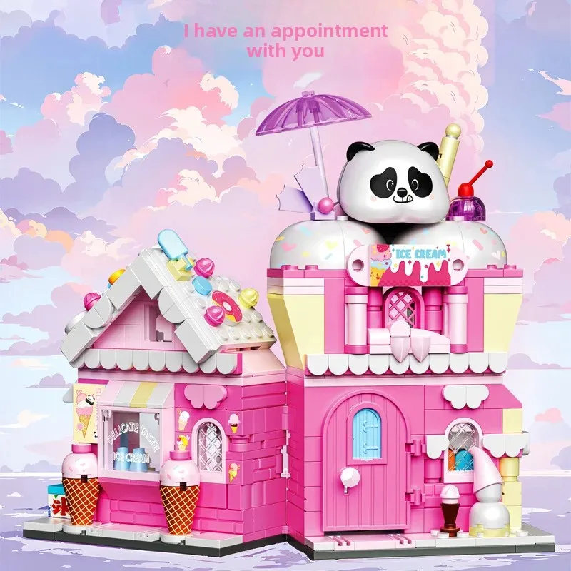 coffee shop mini block construction set ice cream shop moc street view building block Panda Model Assembly Bricks 3d constructor
coffee shop mini block construction set ice cream shop moc street view building block Panda Model Assembly Bricks 3d constructor