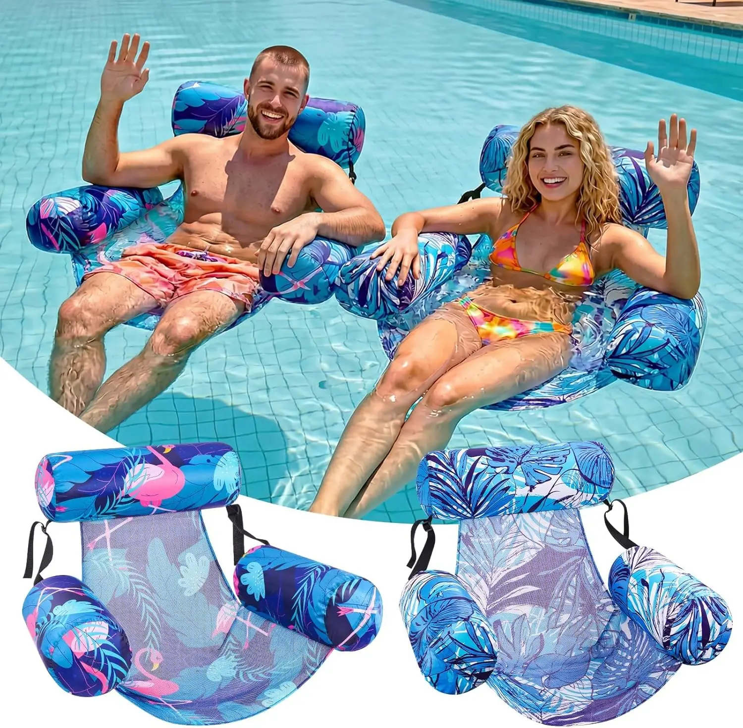 Inflatable Pool Float Chair - Pool Floats Adult Heavy Duty, Water Floating Lounge Chairs, Blow up Floaties Adults for Summ
Inflatable Pool Float Chair - Pool Floats Adult Heavy Duty, Water Floating Lounge Chairs, Blow up Floaties Adults for Summ