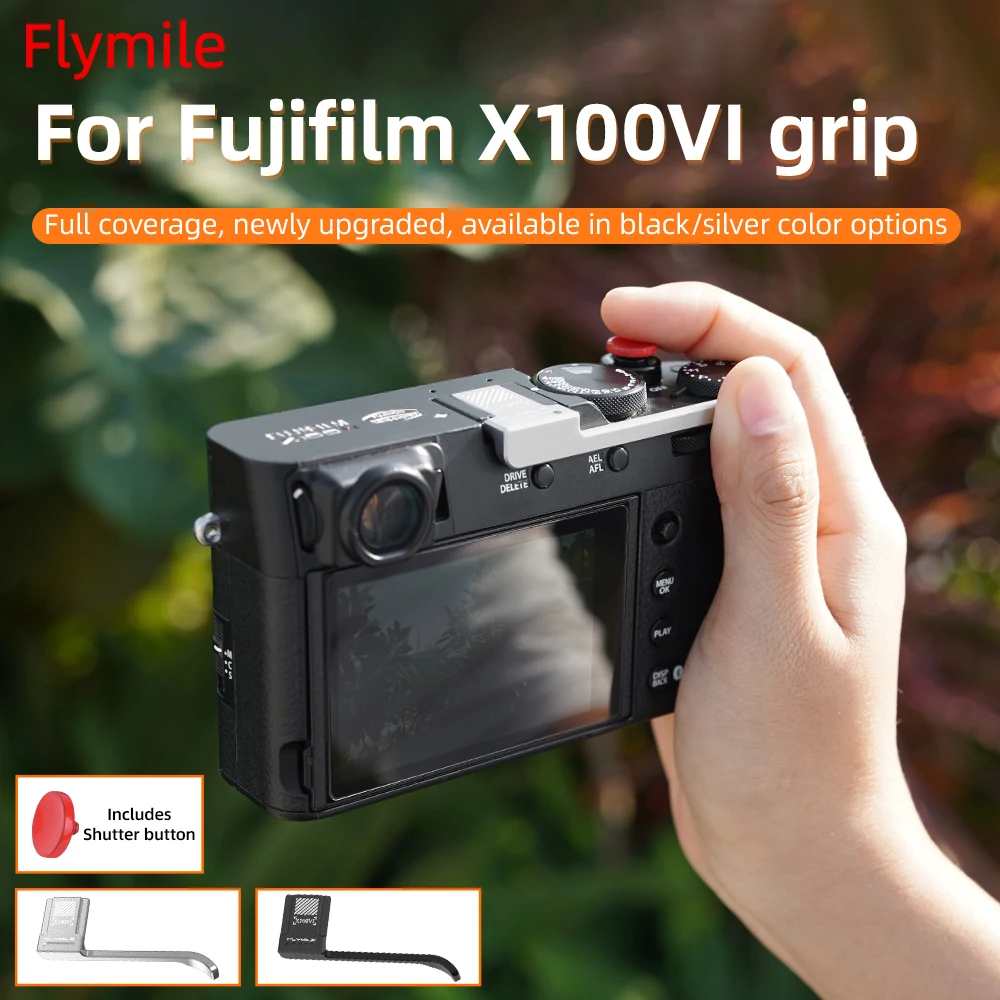 Для Fujifilm X100vi металлическая ручка для пальцев, чехол для камеры с горячим башмаком, защита ручки для большого пальца, противоскользящая ручка, аксессуар для камеры
Для Fujifilm X100vi металлическая ручка для пальцев, чехол для камеры с горячим башмаком, защита ручки для большого пальца, противоскользящая ручка, аксессуар для камеры