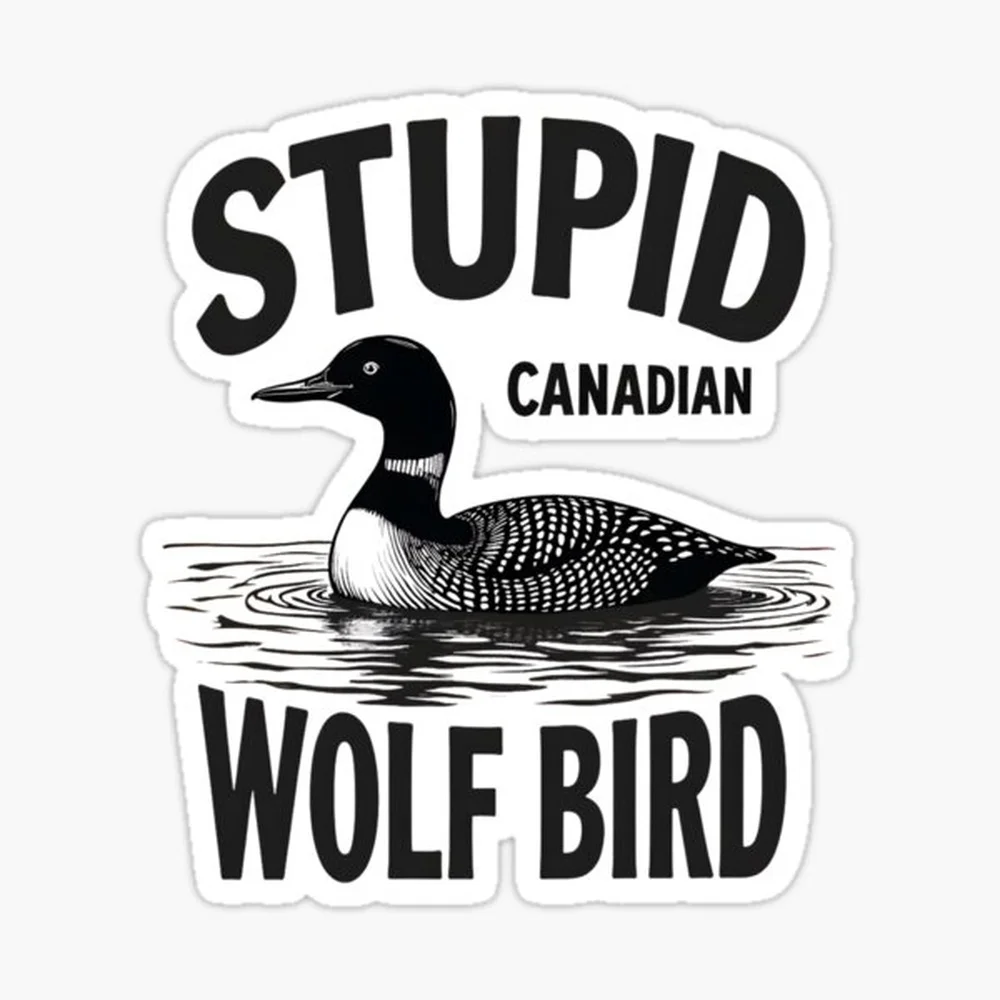 Stupid Canadian Wolf Bird Graphic – Absurd Nature Humor Sticker For Laptop Decor Bedroom Car Cute Cartoon Art Fashionable Public
Stupid Canadian Wolf Bird Graphic – Absurd Nature Humor Sticker For Laptop Decor Bedroom Car Cute Cartoon Art Fashionable Public