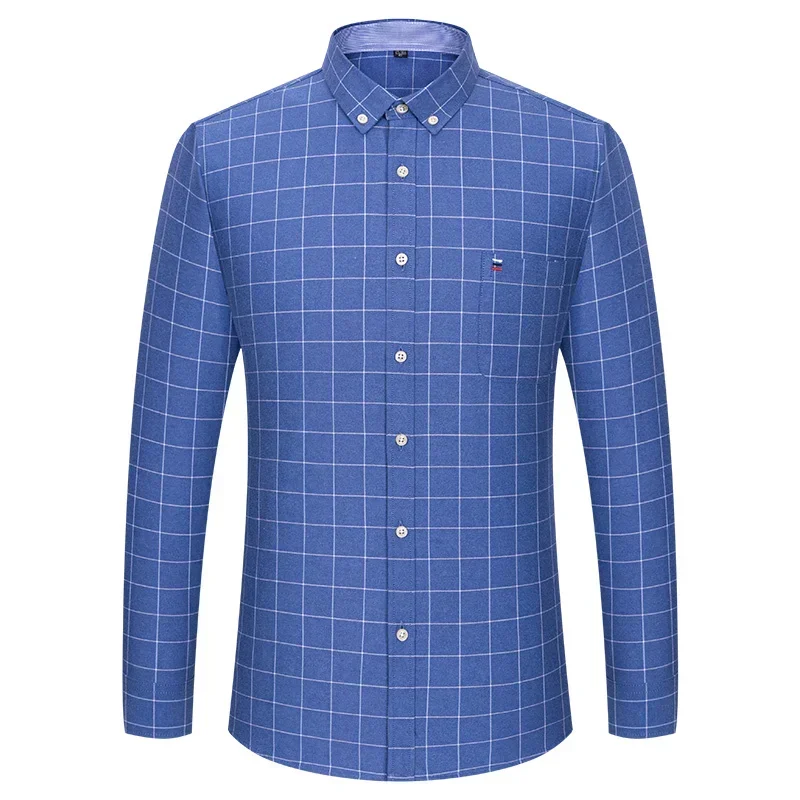 New Men's Social Shirt Long Sleeve Pure Cotton Oxford Thin Soft Buttoned Plaid Formal Male Clothes Oversized Shirt Plus Size
New Men's Social Shirt Long Sleeve Pure Cotton Oxford Thin Soft Buttoned Plaid Formal Male Clothes Oversized Shirt Plus Size