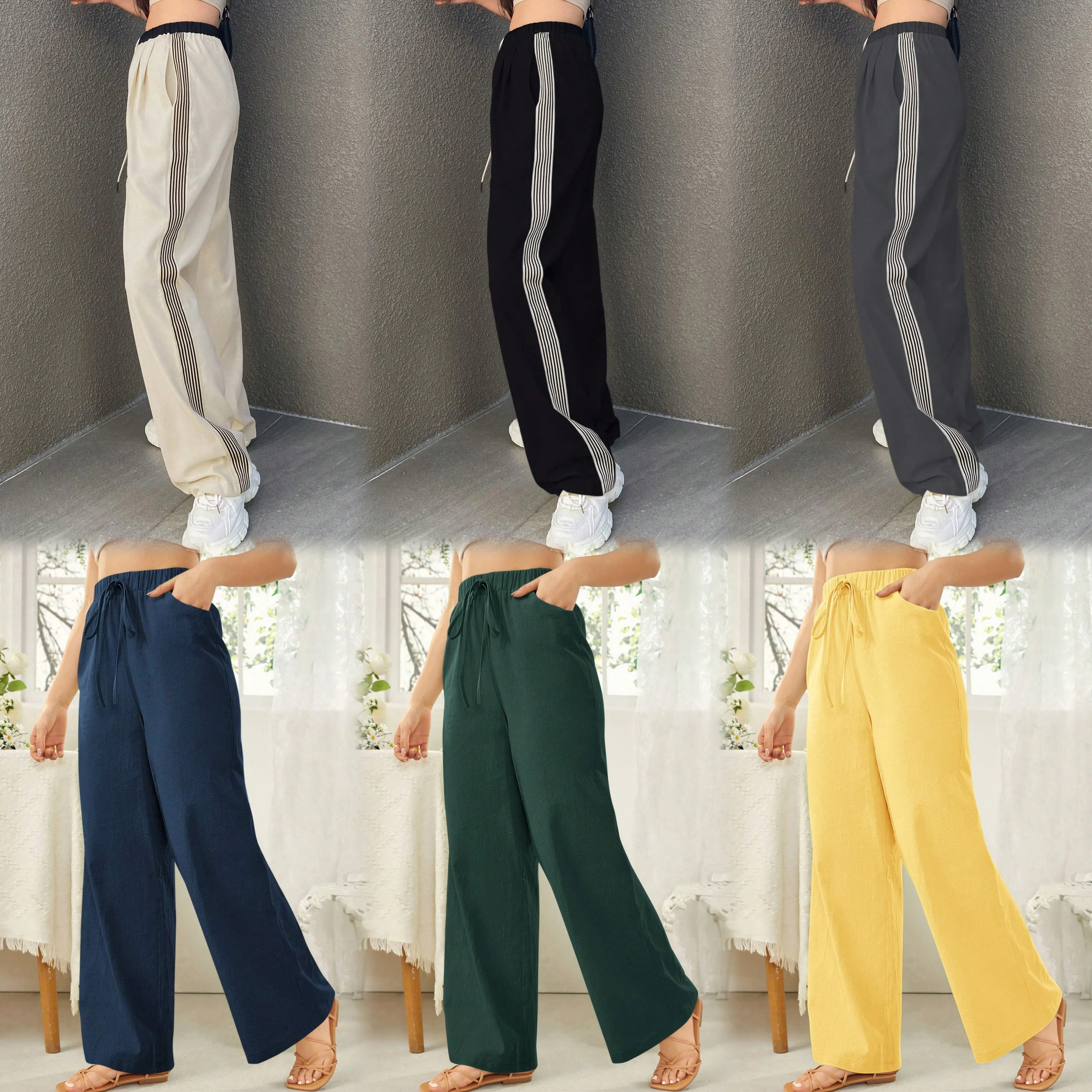 Women's Casual Straight-Leg Pants High-Waisted and Fashionable Waterproof and Anti-Wrinkle Versatile Loose Fit
Women's Casual Straight-Leg Pants High-Waisted and Fashionable Waterproof and Anti-Wrinkle Versatile Loose Fit