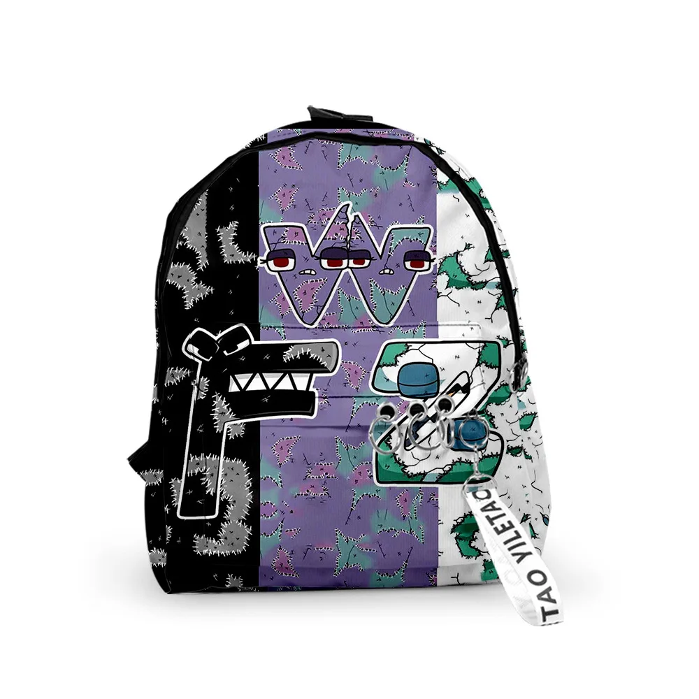 Harajuku Popular Alphabet Lore School Bag Cute Small Travel Bags 3D Print Oxford Waterproof Key Chain Notebook Backpacks
Harajuku Popular Alphabet Lore School Bag Cute Small Travel Bags 3D Print Oxford Waterproof Key Chain Notebook Backpacks