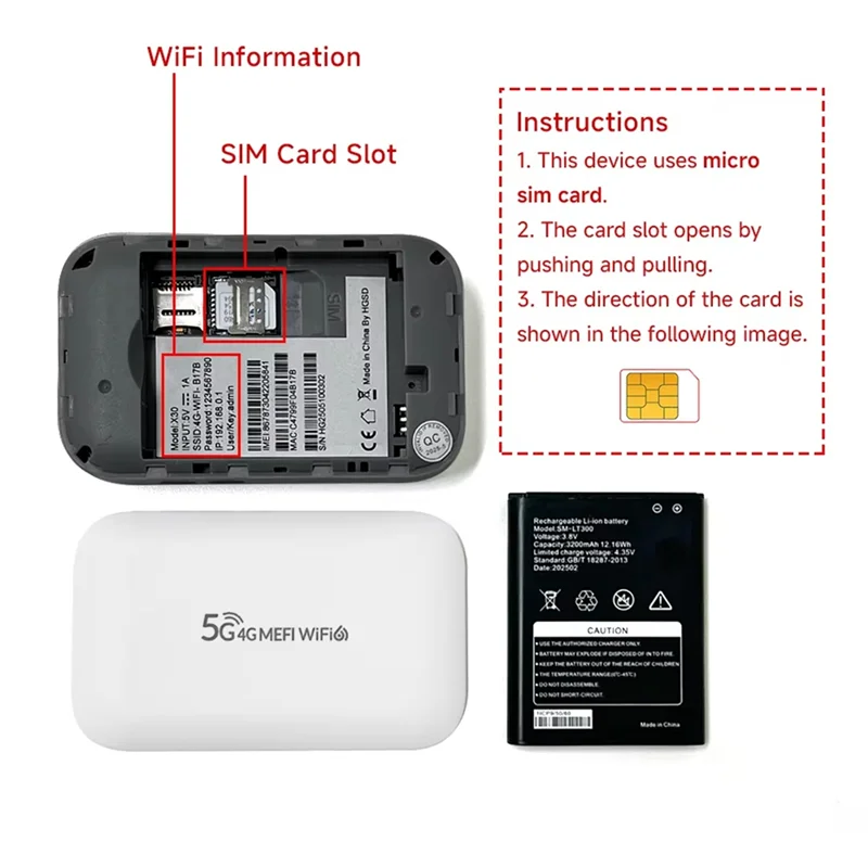 B92B-4G SIM-модем Wi-Fi6 Портативный маршрутизатор, совместимый с SIM-картами 5G Мини-карманная точка доступа Wi-Fi 4G Порт Type-C 3000 мАч
B92B-4G SIM-модем Wi-Fi6 Портативный маршрутизатор, совместимый с SIM-картами 5G Мини-карманная точка доступа Wi-Fi 4G Порт Type-C 3000 мАч