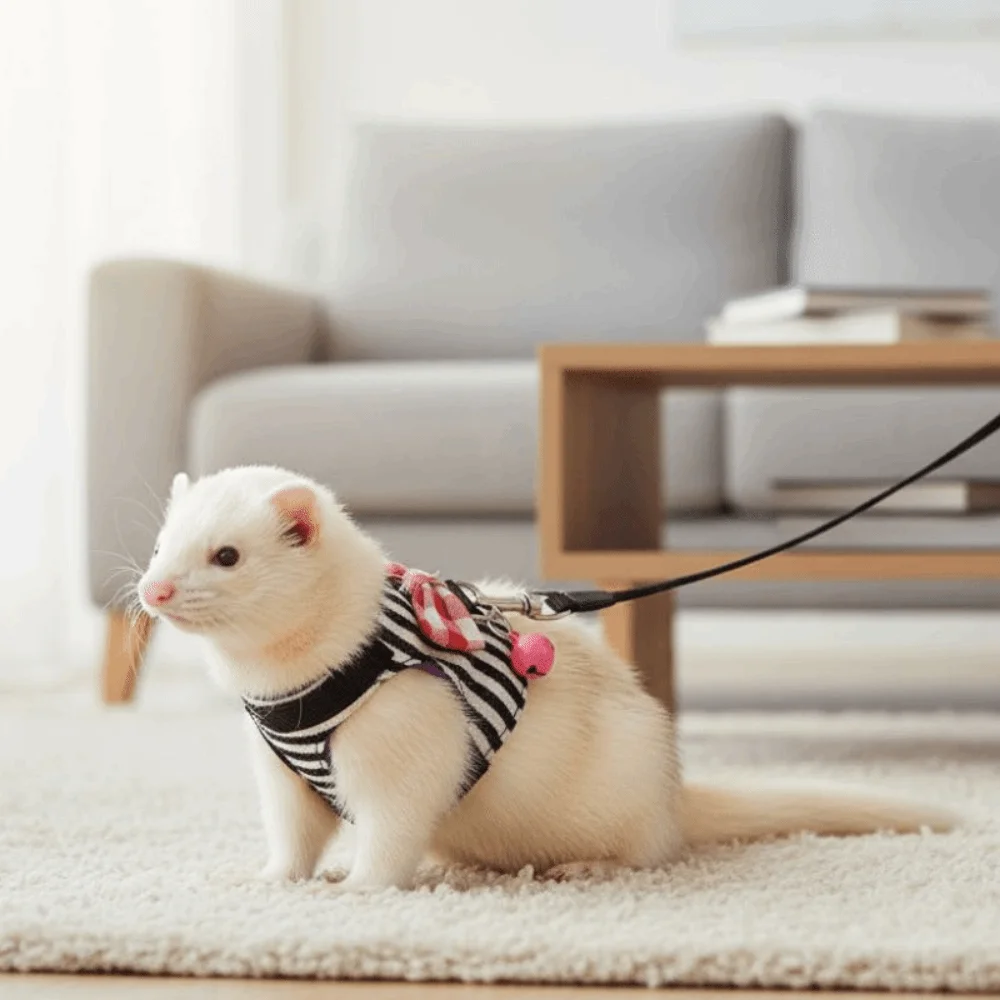 Durable Adjustable Hamster Harness Escape-Proof Comfortable Rabbit Vest Leash with Bow Bells Pet Traction Rope Outdoor
Durable Adjustable Hamster Harness Escape-Proof Comfortable Rabbit Vest Leash with Bow Bells Pet Traction Rope Outdoor