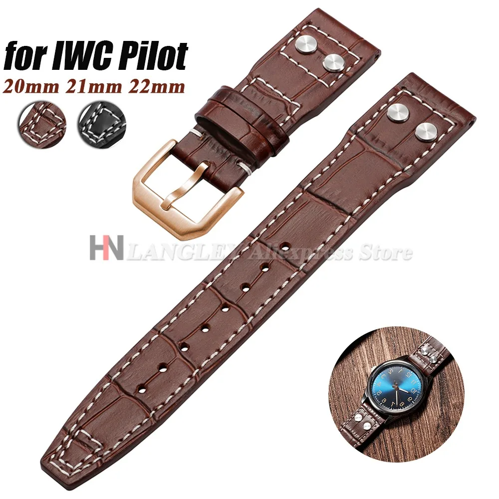 Genuine Leather Watch Straps for IWC Pilot 20mm 21mm 22mm Strap Business Sport Watchband Cowhide Wrist Belt Men Women Bracelets
Genuine Leather Watch Straps for IWC Pilot 20mm 21mm 22mm Strap Business Sport Watchband Cowhide Wrist Belt Men Women Bracelets