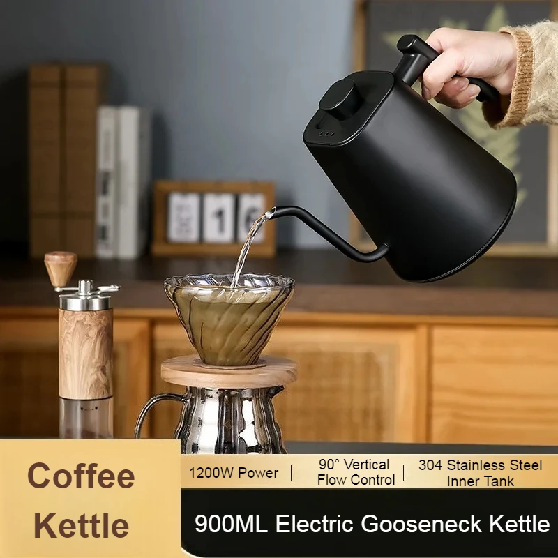 900ML Electric Gooseneck Kettle Constant Temperature Rapid Heating Hand Brew Coffee Pot Gooseneck Kettle Tea Kettle 110V/220V
900ML Electric Gooseneck Kettle Constant Temperature Rapid Heating Hand Brew Coffee Pot Gooseneck Kettle Tea Kettle 110V/220V