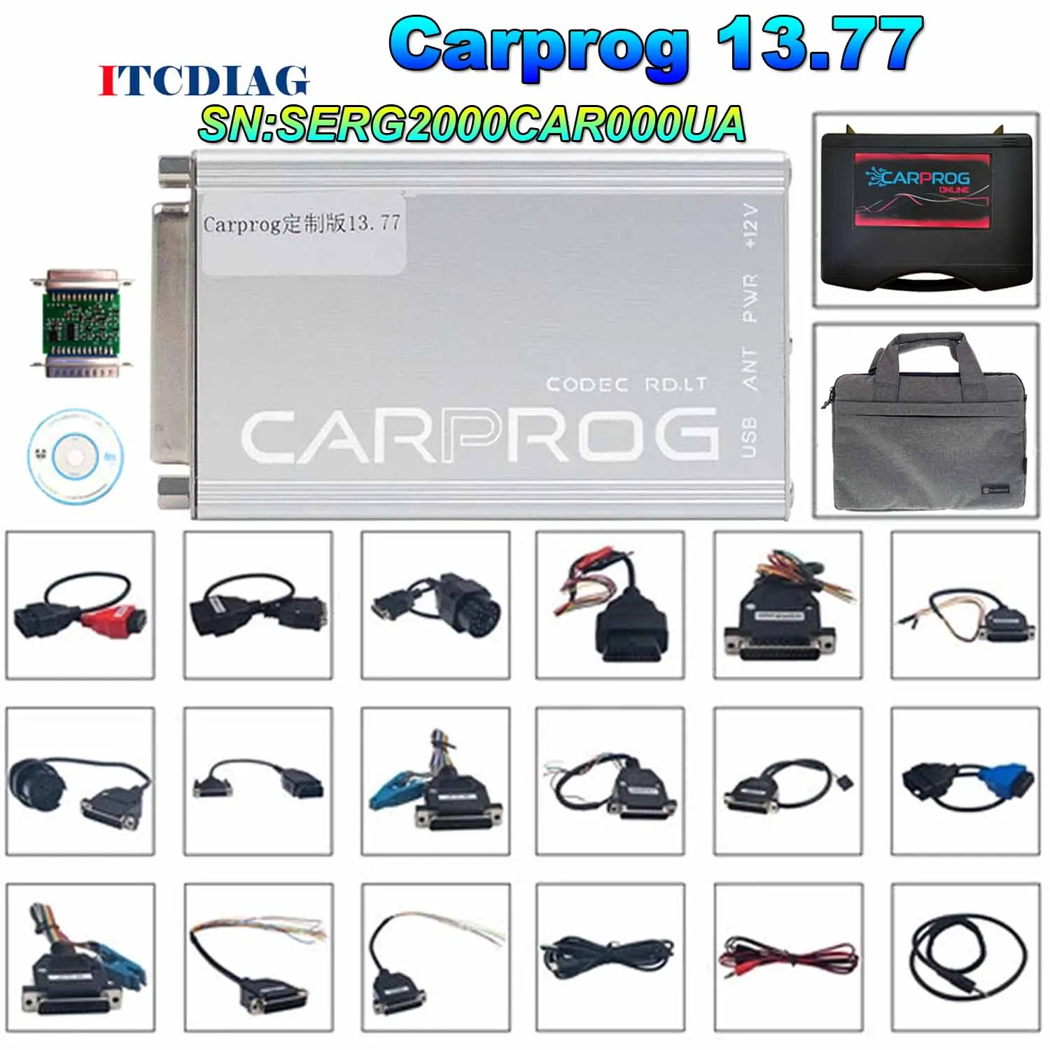 Online Carprog V13.77 SN SERG2000CAR000UA Free Keygen Auto Repair Tool Update Of V10.93 With 21 Adapters OBD2 Airbag Reset Tool
Online Carprog V13.77 SN SERG2000CAR000UA Free Keygen Auto Repair Tool Update Of V10.93 With 21 Adapters OBD2 Airbag Reset Tool