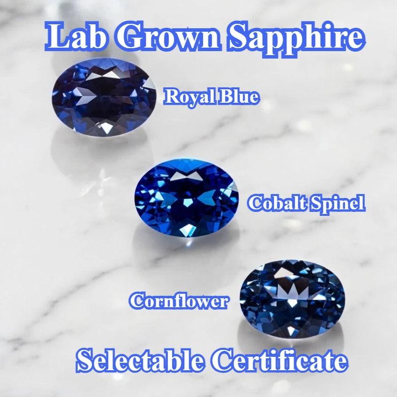 High Quality Lab Grown Sapphire Oval Cut Multiple Color Charms Gemstone for DIY Jewelry Making Materials Selectable Certificate
High Quality Lab Grown Sapphire Oval Cut Multiple Color Charms Gemstone for DIY Jewelry Making Materials Selectable Certificate