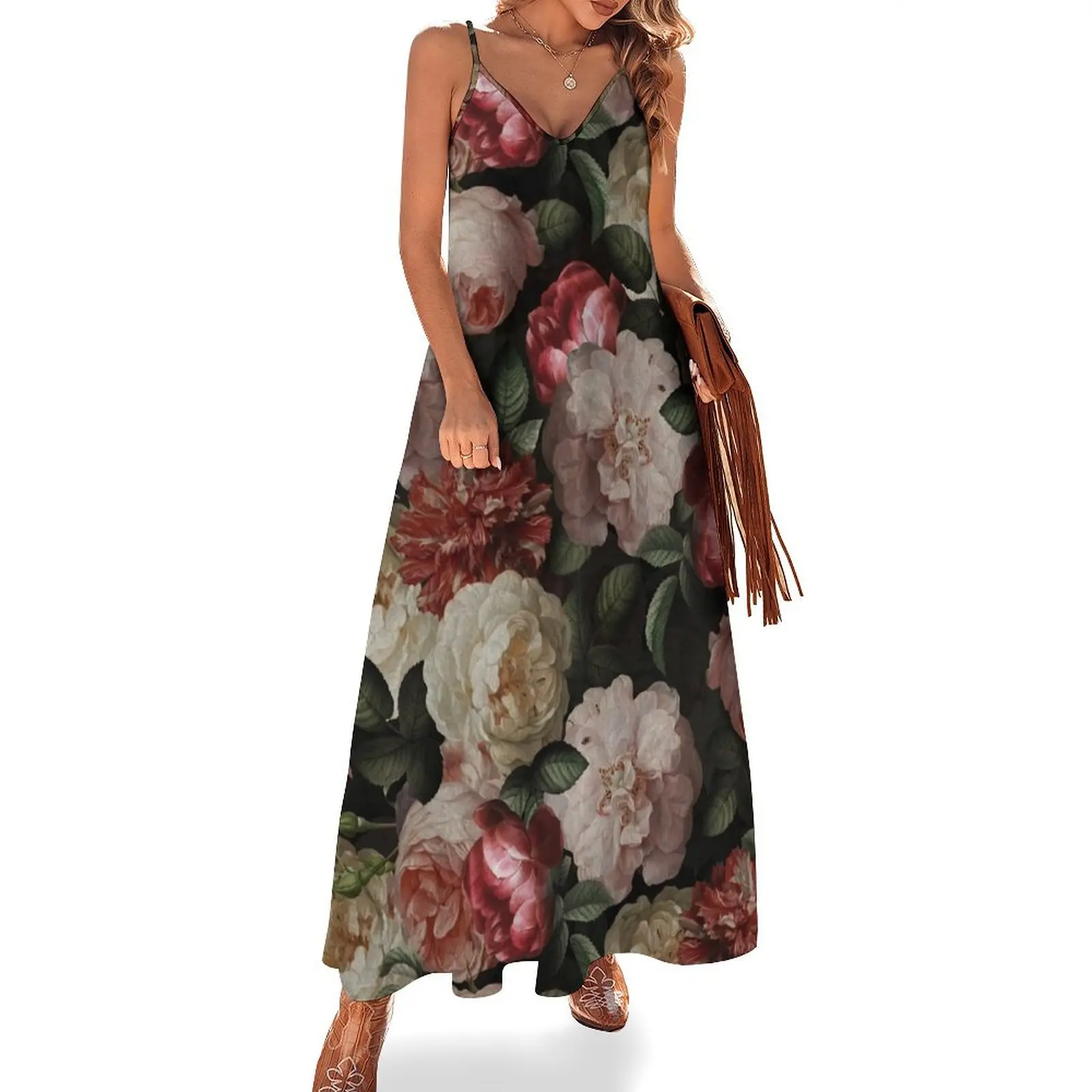 Antique Jan Davidsz. de Heem Lush Roses Flowers On Black Botanical Night GardenPattern Sleeveless Long Dress beach dresses Dress
Antique Jan Davidsz. de Heem Lush Roses Flowers On Black Botanical Night GardenPattern Sleeveless Long Dress beach dresses Dress
