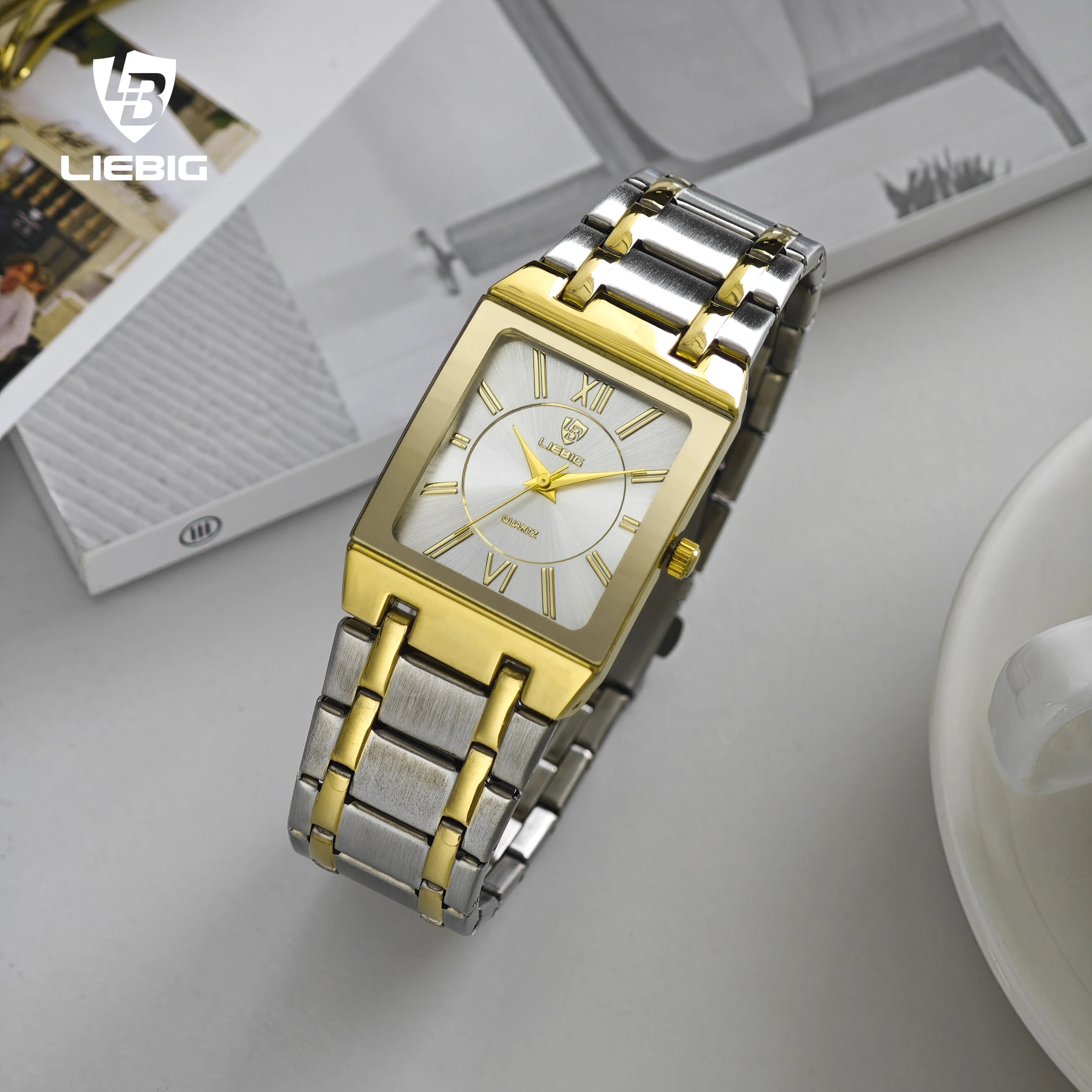 LIEBIG Роскошные кварцевые наручные часы Модные автоматические женские часы Элегантный ремешок из нержавеющей стали Мужские часы Reloj Mujer
LIEBIG Роскошные кварцевые наручные часы Модные автоматические женские часы Элегантный ремешок из нержавеющей стали Мужские часы Reloj Mujer