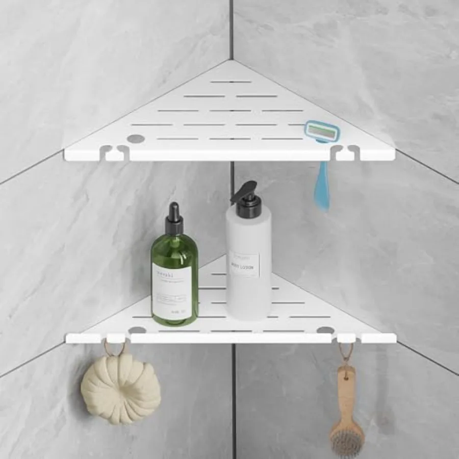 Shower Corner Shelf, 304 Stainless Steel,,Wall Mount, Triangular, 10 x 10 Inch, Leak Resistant, 2 Pack, Bathroom Storage Organi
Shower Corner Shelf, 304 Stainless Steel,,Wall Mount, Triangular, 10 x 10 Inch, Leak Resistant, 2 Pack, Bathroom Storage Organi