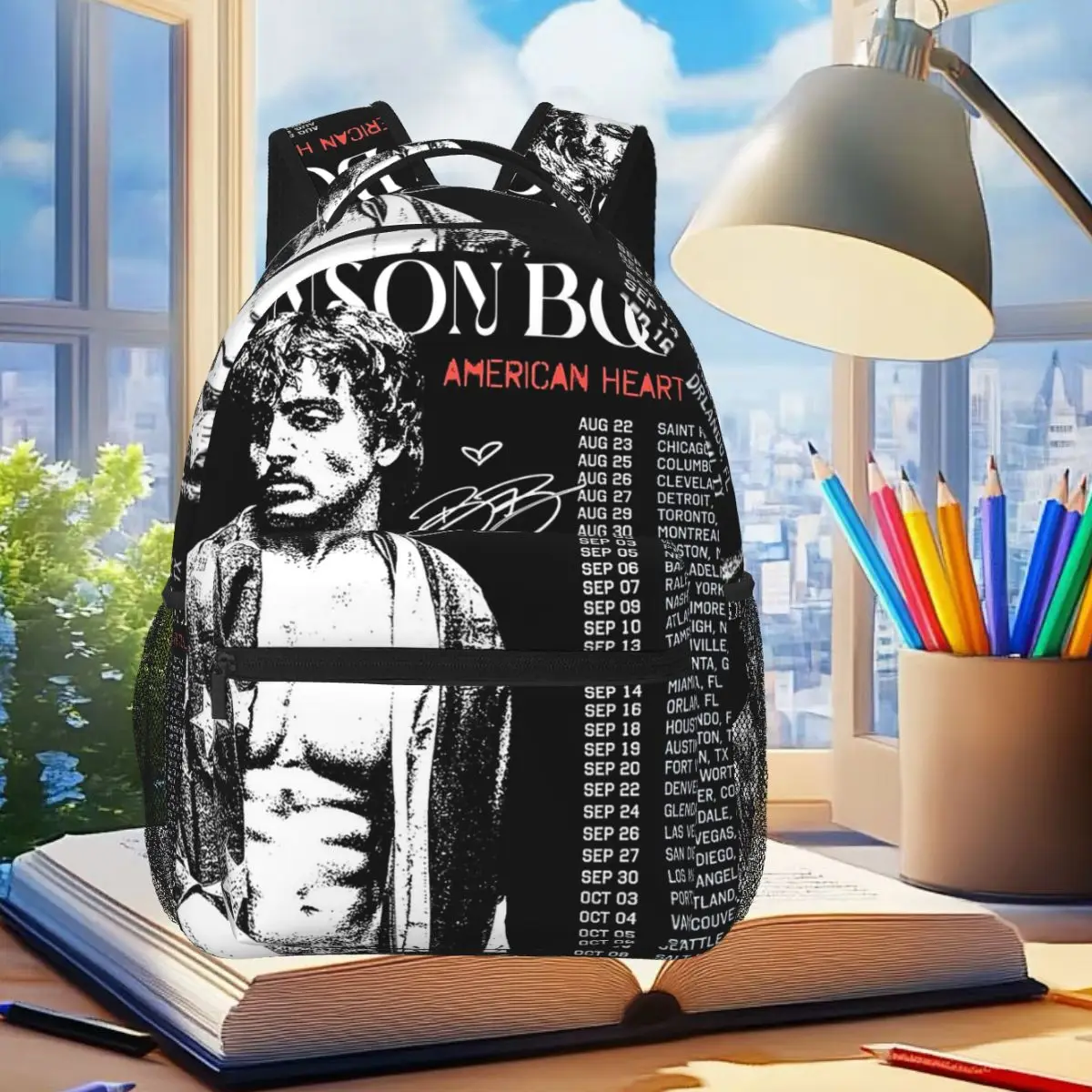 Benson Boone Design American Heart Tour Backpack Student Boys Girls BookBag Children School Bag Shoulder Bags for Men Women
Benson Boone Design American Heart Tour Backpack Student Boys Girls BookBag Children School Bag Shoulder Bags for Men Women