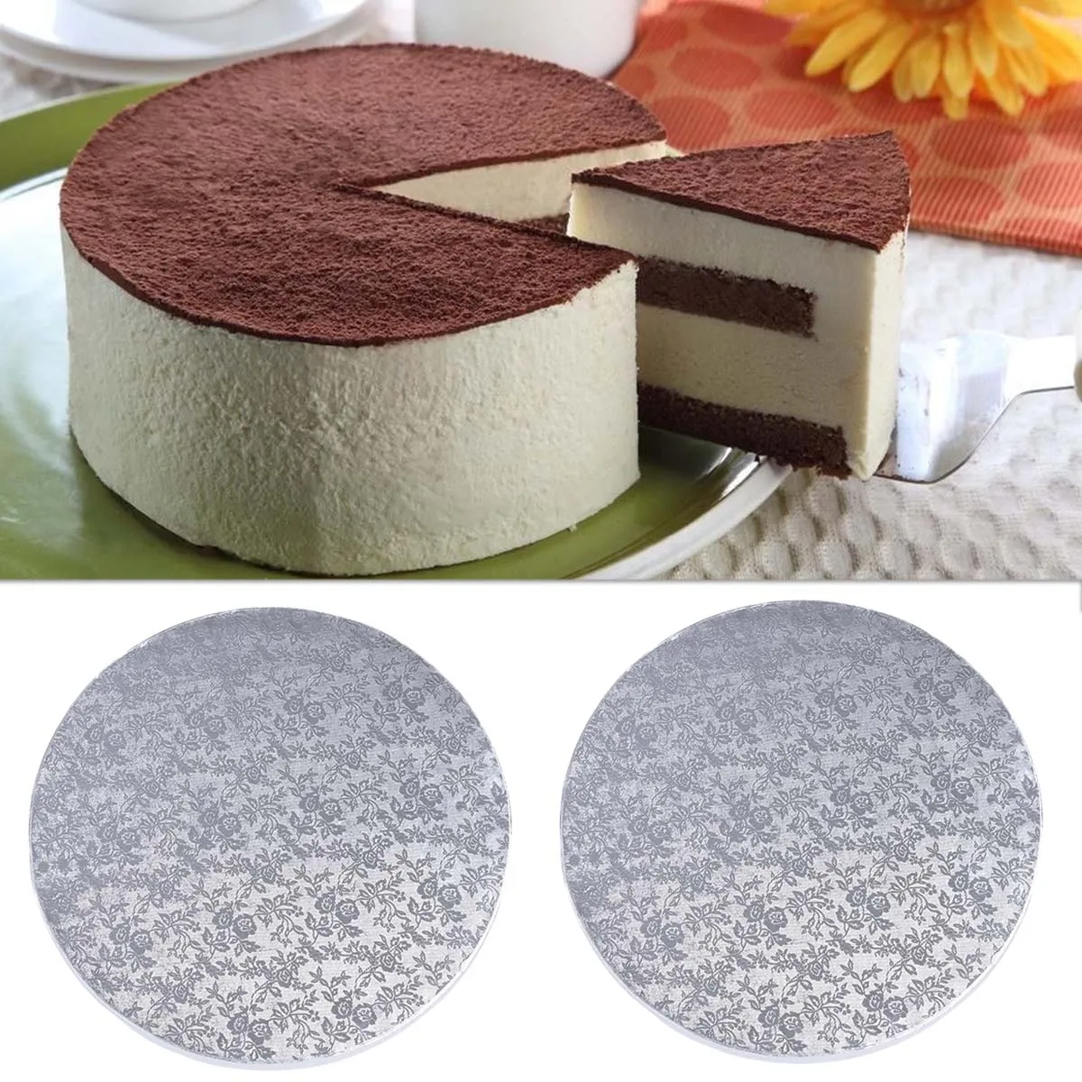 8 Inch Round Silver Board For Decorated Cakes Cake Moving Plate Turntable Baking Tool Aluminum Foil Diy Birthday Wedding Cake
8 Inch Round Silver Board For Decorated Cakes Cake Moving Plate Turntable Baking Tool Aluminum Foil Diy Birthday Wedding Cake