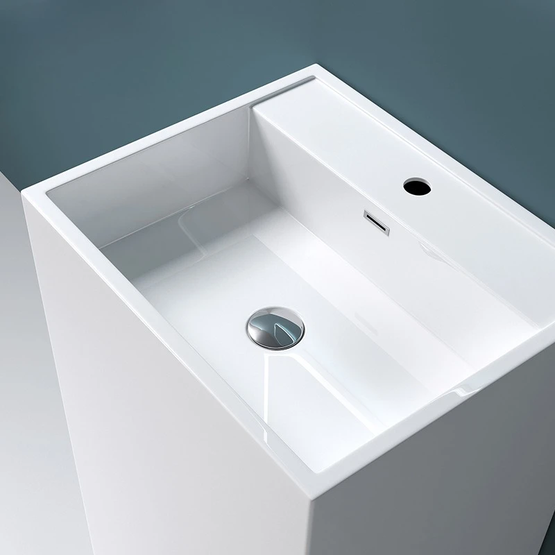 Simple artificial stone column basin Art column basin