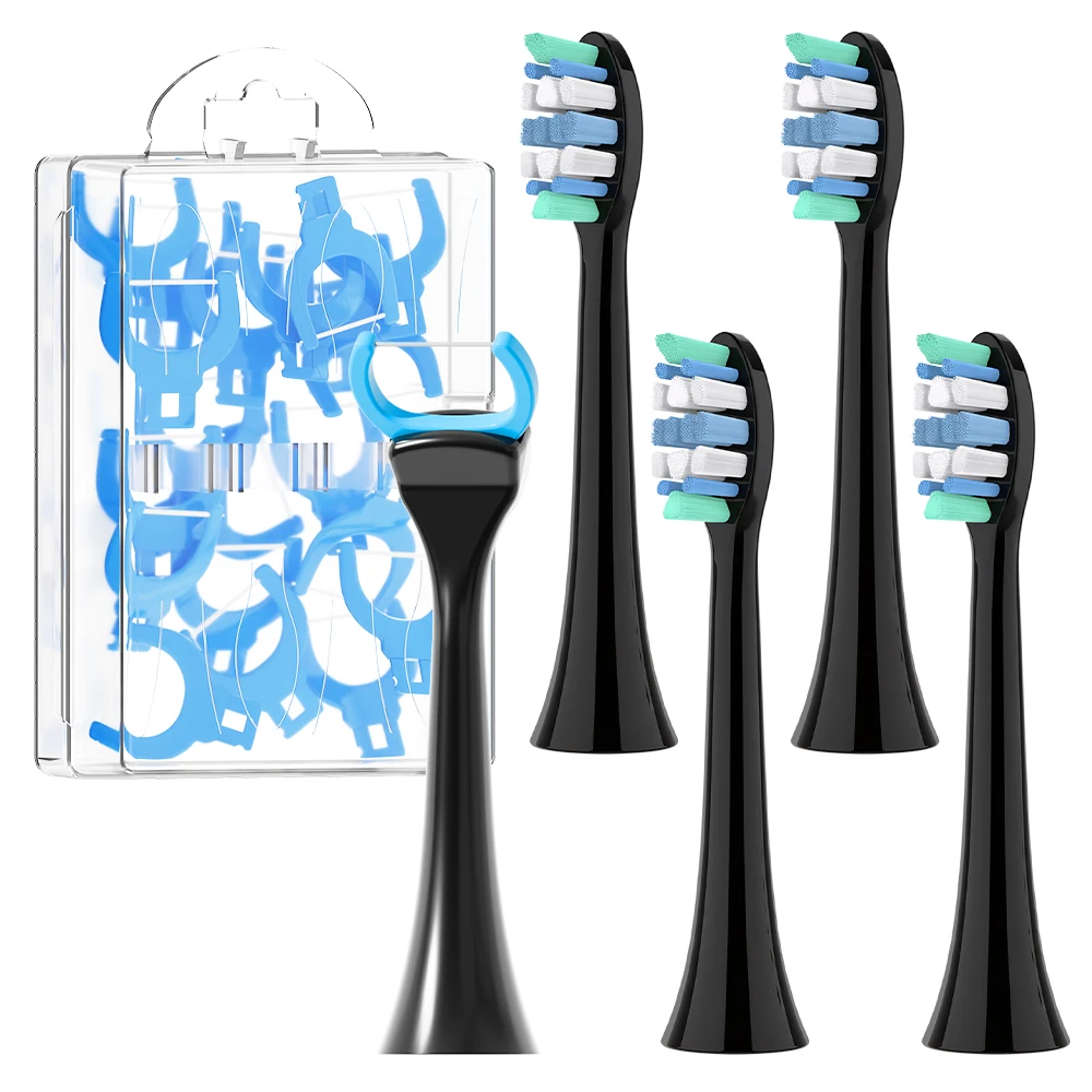 20 Pcs Flosser Toothbrush Heads with 4 Pcs Replacement Brush Heads Set, Compatible with Philips Sonicare Electric Toothbrushes
20 Pcs Flosser Toothbrush Heads with 4 Pcs Replacement Brush Heads Set, Compatible with Philips Sonicare Electric Toothbrushes
