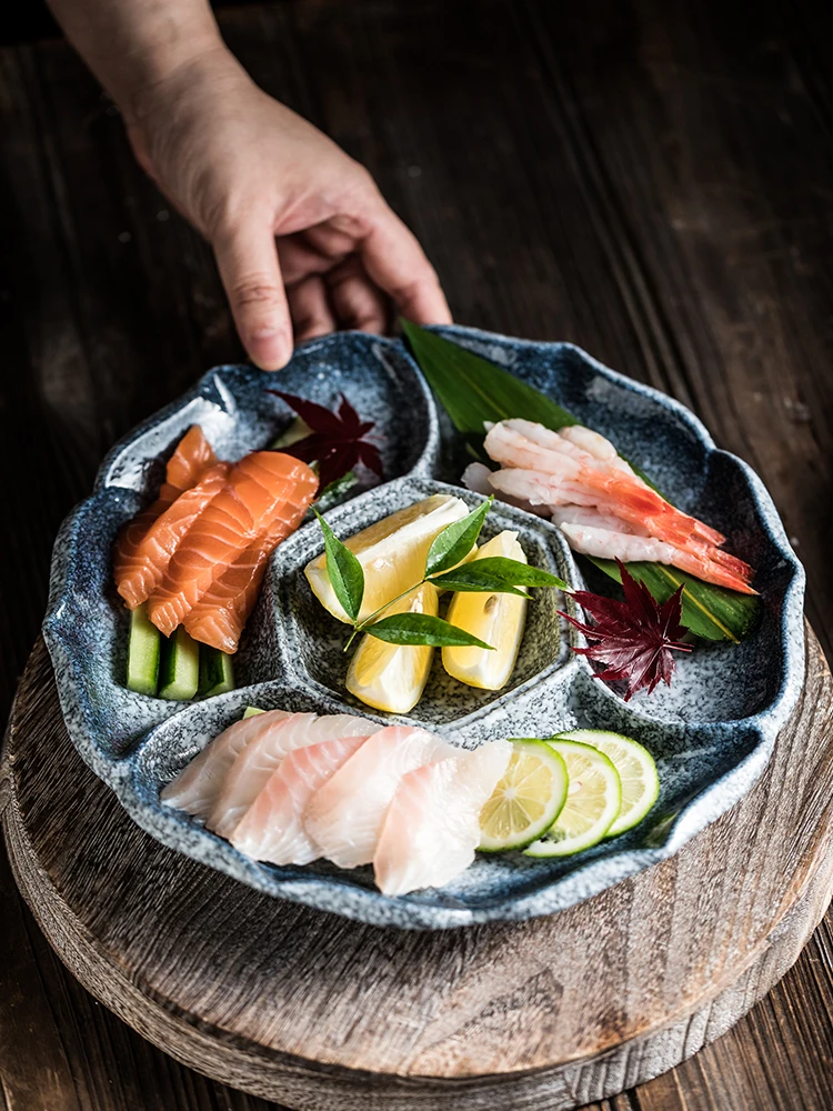 Japanese Cuisine Creative Grid Sashimi Sushi Plate Nut Plates Hotpot Restaurant Special Flat Plate Ceramic Home Tableware
Japanese Cuisine Creative Grid Sashimi Sushi Plate Nut Plates Hotpot Restaurant Special Flat Plate Ceramic Home Tableware