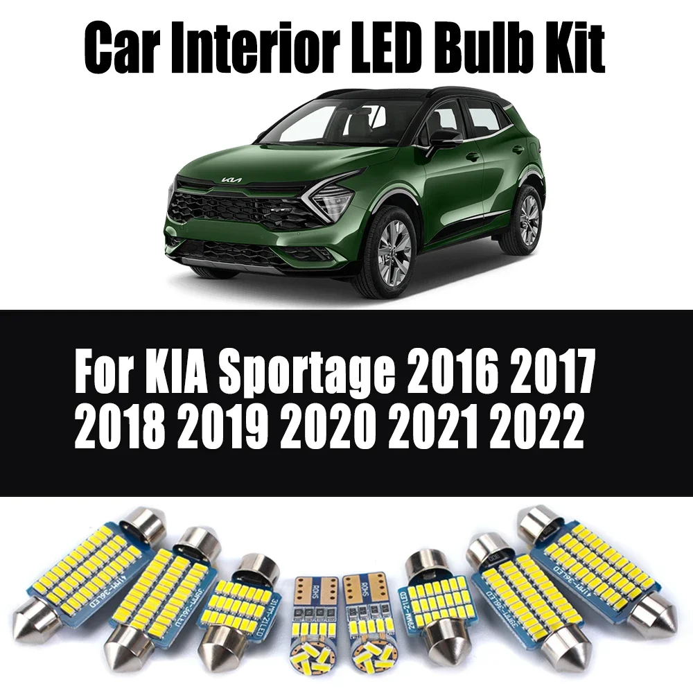 11P Canbus автомобильные лампы для чтения для KIA Sportage 2016 2017 2018 2019 2020 2021 2022 светодиодный комплект внутреннего купольного освещения багажника, аксессуары
11P Canbus автомобильные лампы для чтения для KIA Sportage 2016 2017 2018 2019 2020 2021 2022 светодиодный комплект внутреннего купольного освещения багажника, аксессуары