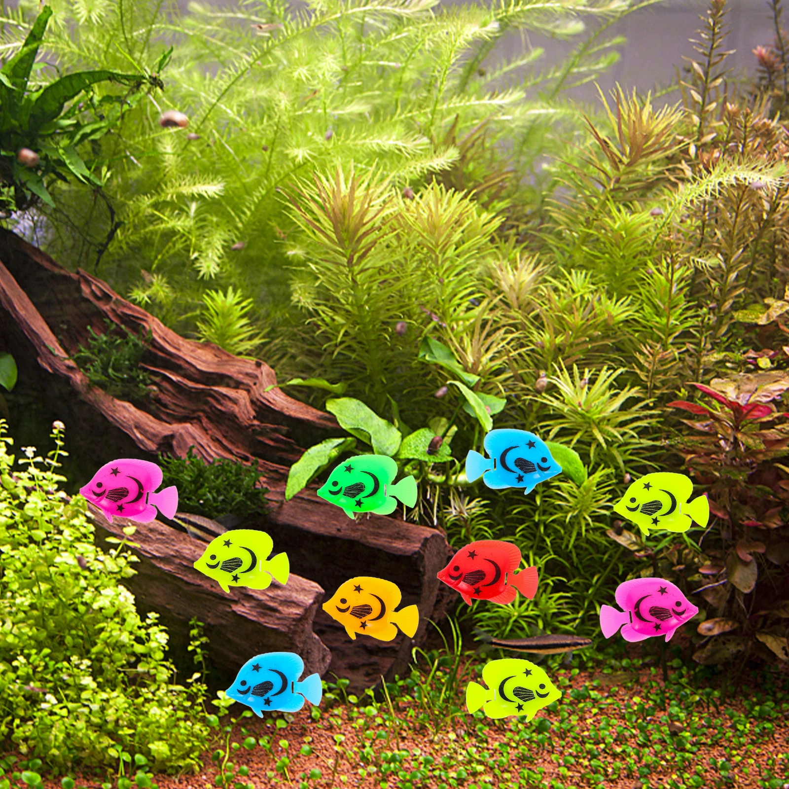 10Pcs Plastic Artificial Fish Lifelike Floating Decoration Realistic Aquarium Fish Tank Random Color Pattern Photography
10Pcs Plastic Artificial Fish Lifelike Floating Decoration Realistic Aquarium Fish Tank Random Color Pattern Photography