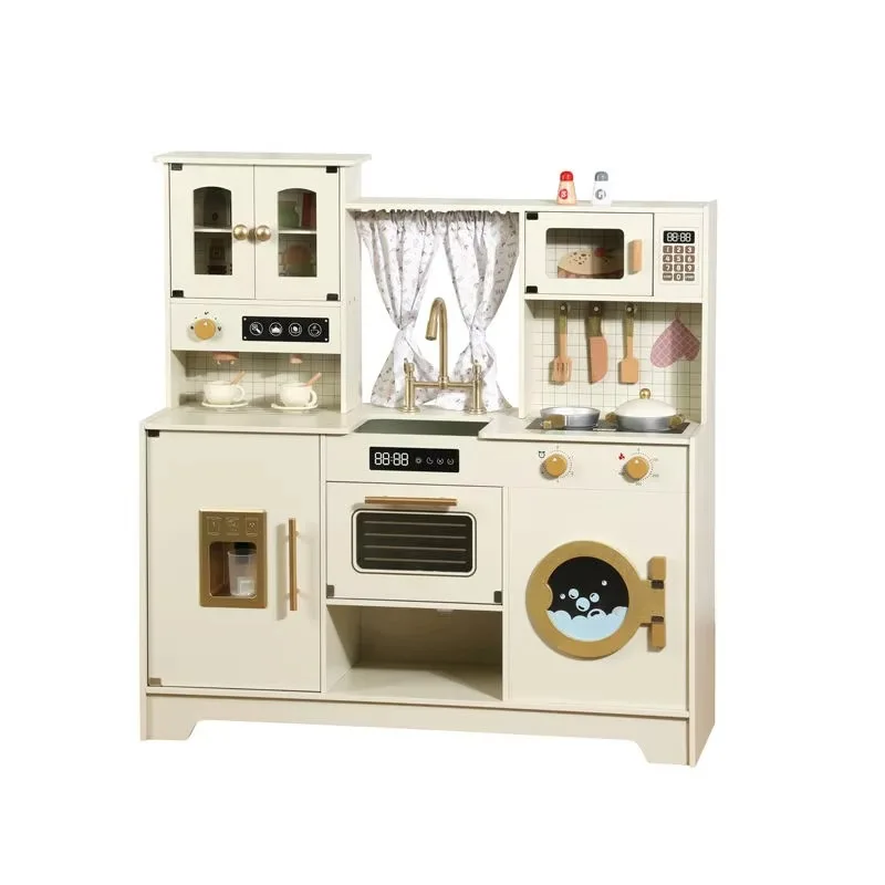 Wooden Kitchen Play Set for Kids with Refrigerator Stove Pots Pretend Cooking Toy Early Learning Educational Role Play Toy
Wooden Kitchen Play Set for Kids with Refrigerator Stove Pots Pretend Cooking Toy Early Learning Educational Role Play Toy