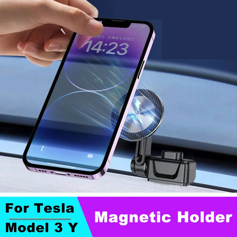 For Tesla Model 3 Model Y Magnetic Car Phone Holder Mobile Cell Phone Support Mount Car Phone Stand Compatible with Magsafe
For Tesla Model 3 Model Y Magnetic Car Phone Holder Mobile Cell Phone Support Mount Car Phone Stand Compatible with Magsafe