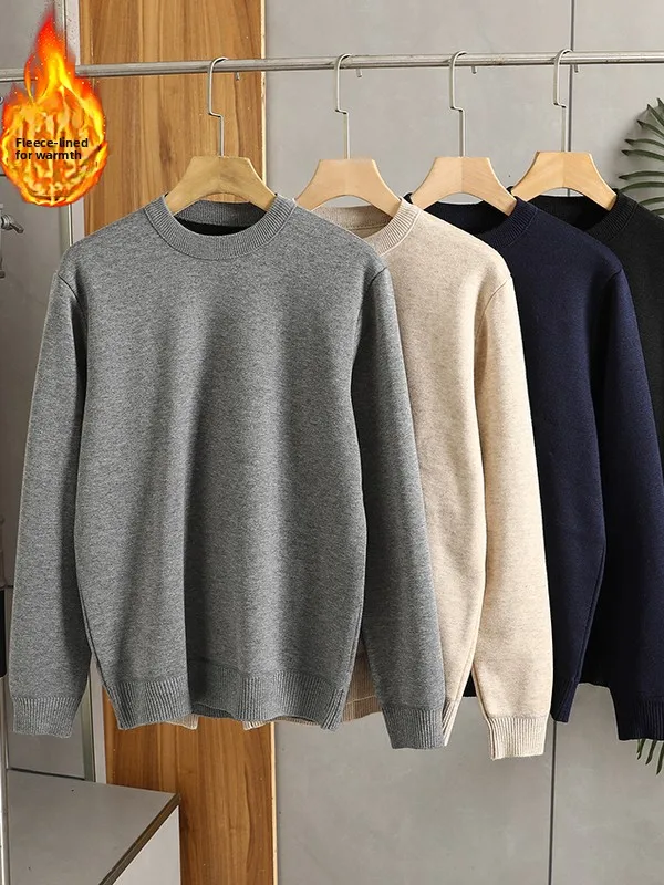 Men's Thiened Fce round Ne Sweater Pure Color Casual Woolen Knitted Top Autumn Winter Warm Simple Sle Base Layer irt
Men's Thiened Fce round Ne Sweater Pure Color Casual Woolen Knitted Top Autumn Winter Warm Simple Sle Base Layer irt