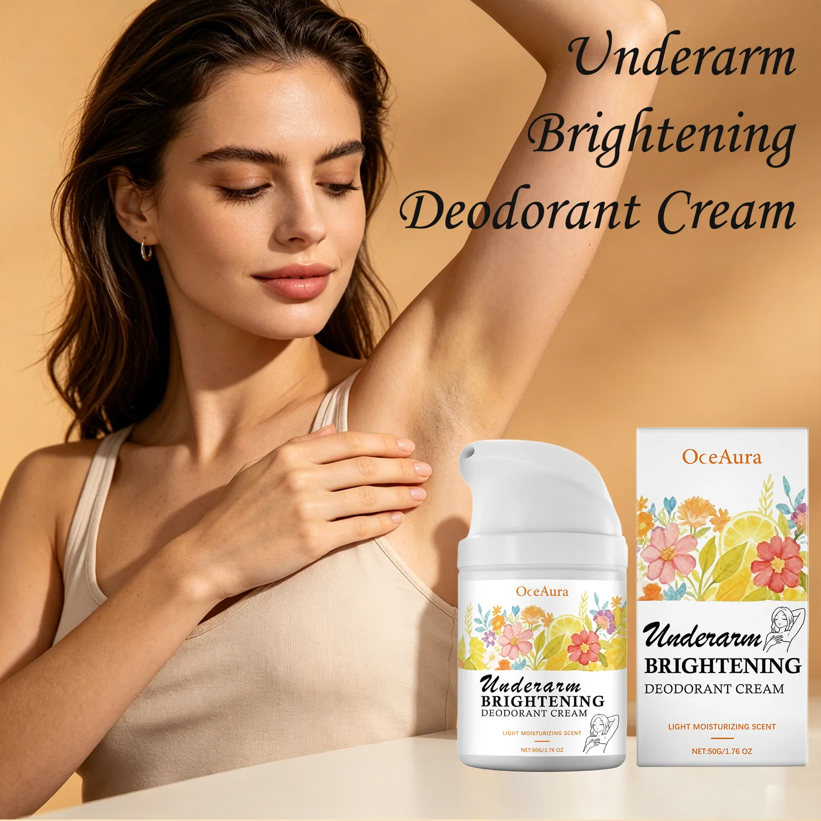 OceAura Underarm Brightening Deodorant Cream Long-Lasting Freshness Gentle Non-Sticky Moisturizing Armpit Antiperspirant Cream
OceAura Underarm Brightening Deodorant Cream Long-Lasting Freshness Gentle Non-Sticky Moisturizing Armpit Antiperspirant Cream