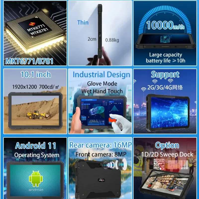 НОВЫЙ прочный Android-планшет Cenava A18ST, 1000 нит, читаемый от солнечного света, NFC, GPS, Glonass Beidou, с идентификационной картой, промышленный отпечаток пальца
НОВЫЙ прочный Android-планшет Cenava A18ST, 1000 нит, читаемый от солнечного света, NFC, GPS, Glonass Beidou, с идентификационной картой, промышленный отпечаток пальца