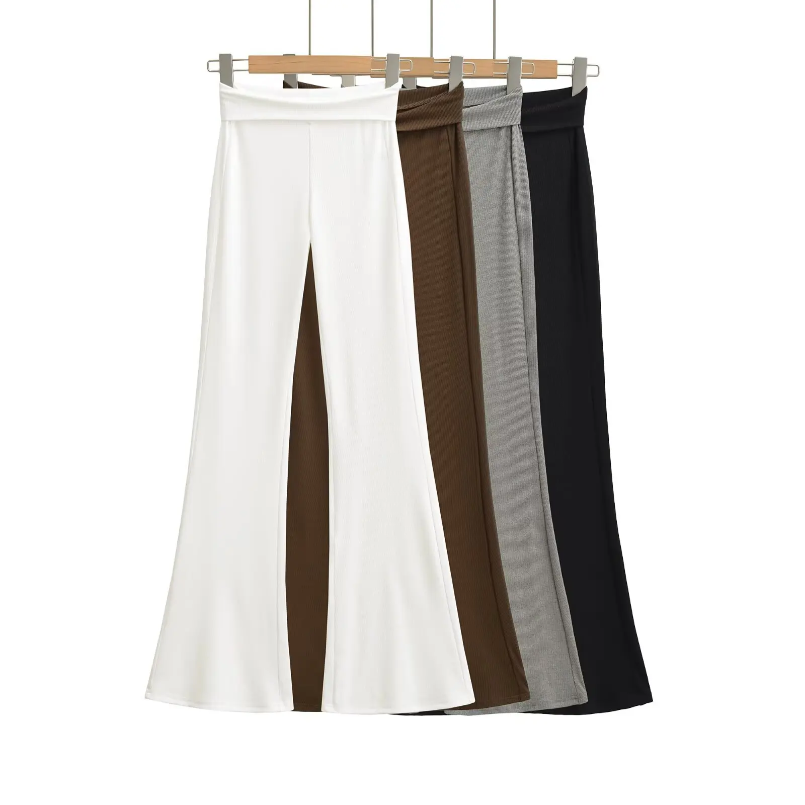 High Waist Bell Bottom Pants Thin Flip up Waist Slimming Long Leg Effect Casual Wear for Women Fashionable Versatile Trousers
High Waist Bell Bottom Pants Thin Flip up Waist Slimming Long Leg Effect Casual Wear for Women Fashionable Versatile Trousers
