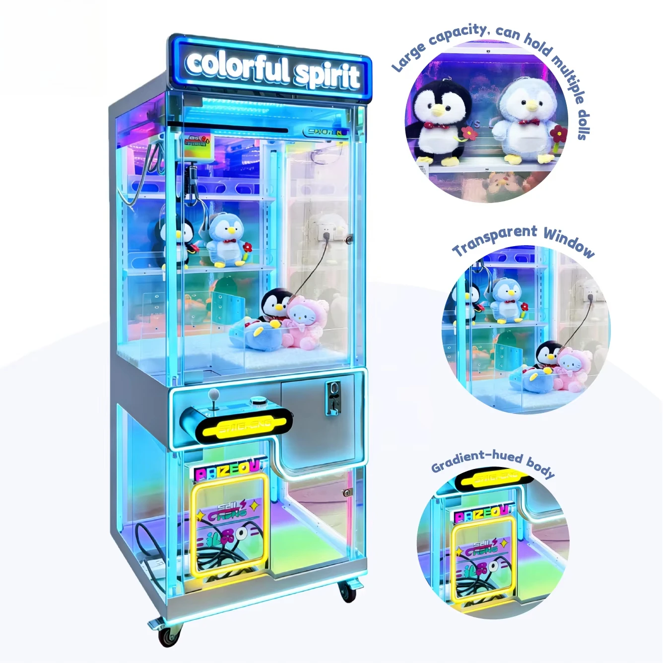 Coin Operated Claw Crane Machine Arcade Game Stuffed Animal Catcher Prize Vending Amusement Equipment Doll Machine 110V/220V
Coin Operated Claw Crane Machine Arcade Game Stuffed Animal Catcher Prize Vending Amusement Equipment Doll Machine 110V/220V
