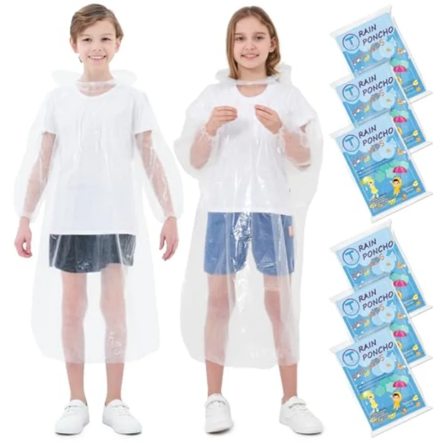 TUNCHMO Disposable Rain Ponchos/ -/-50% Thicker with Sleeve
TUNCHMO Disposable Rain Ponchos/ -/-50% Thicker with Sleeve