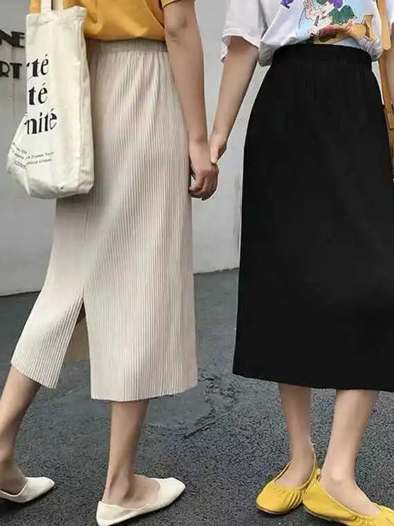 High Waist Ice Silk Asymmetrical Hem Skirt Fashionable plus Size Midi Skirt Korean Style Loose Fit Summer Dress for Women
High Waist Ice Silk Asymmetrical Hem Skirt Fashionable plus Size Midi Skirt Korean Style Loose Fit Summer Dress for Women